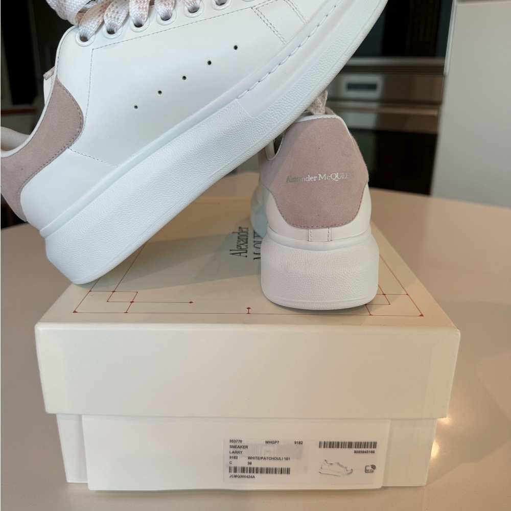 Alexander McQueen White and Pink Sneakers with Sleek Design!